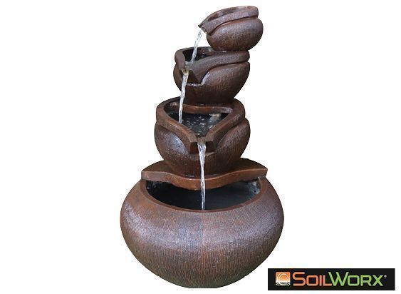 Marina Falls Solar Fountain – Rust